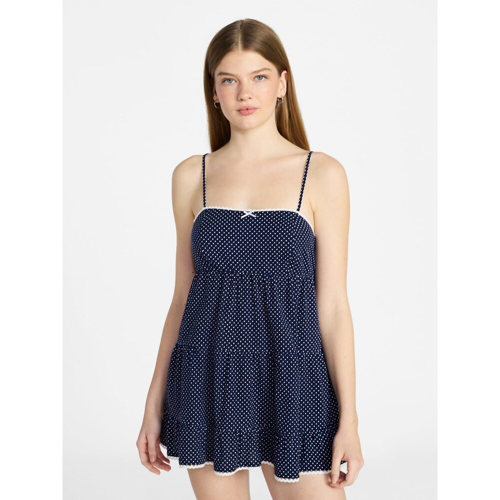 No Boundaries Sleeveless Tiered Babydoll Sleep Dress